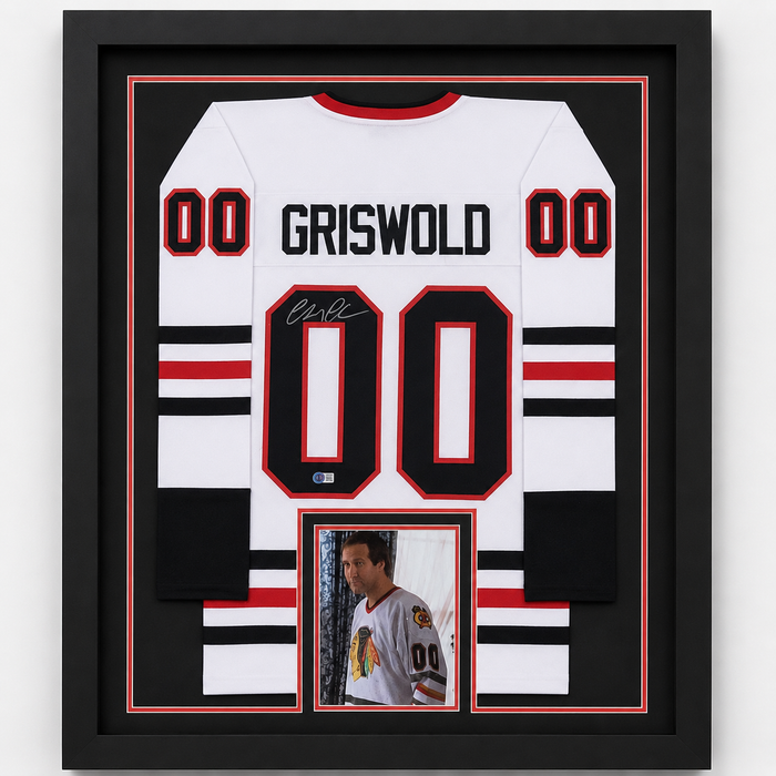 Chevy Chase Signed and Professionally Framed Christmas Vacation 'Griswold' Player Jersey