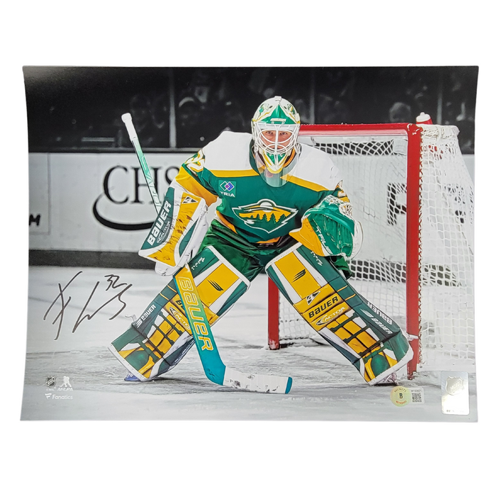 Filip Gustavsson Green Retro Jersey Signed 11x14 Photo