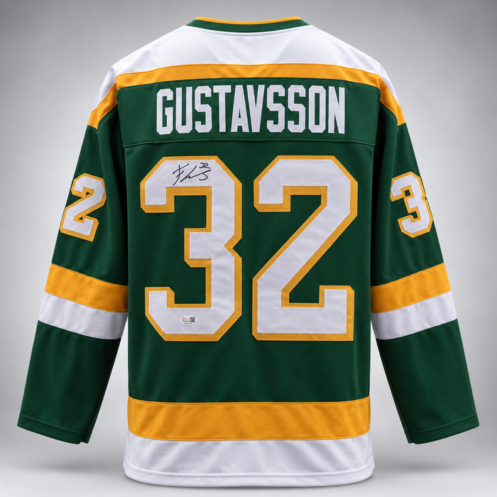 Filip Gustavsson Signed Player Green Retro Hockey Jersey
