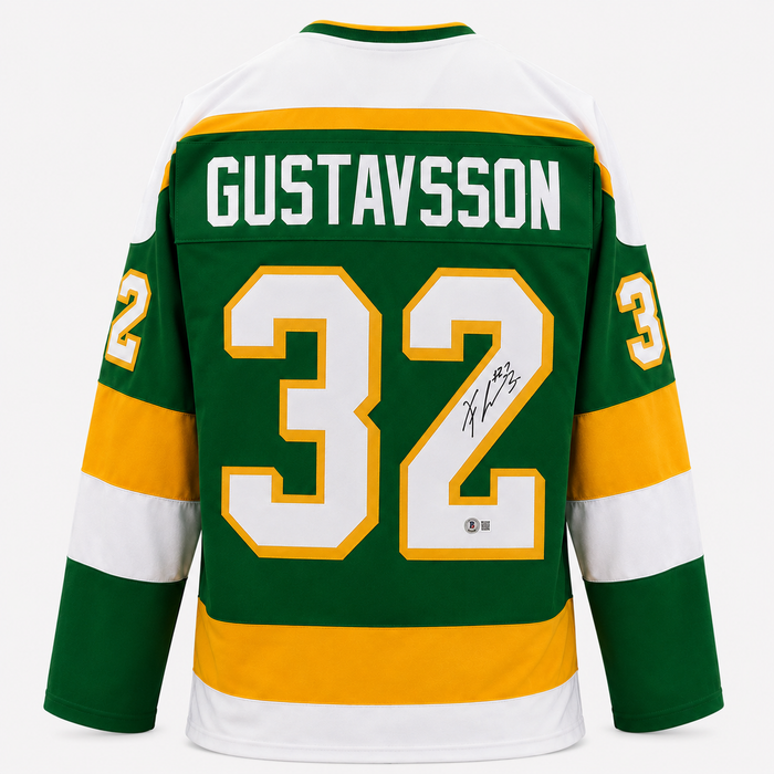 Filip Gustavsson Signed Player Green Retro Hockey Jersey