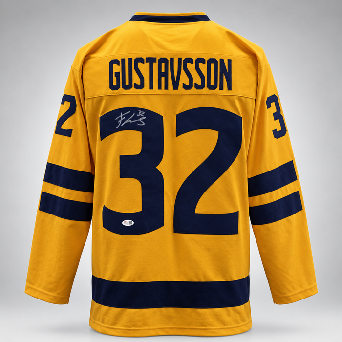 Filip Gustavsson Signed Sweden Player Hockey Jersey