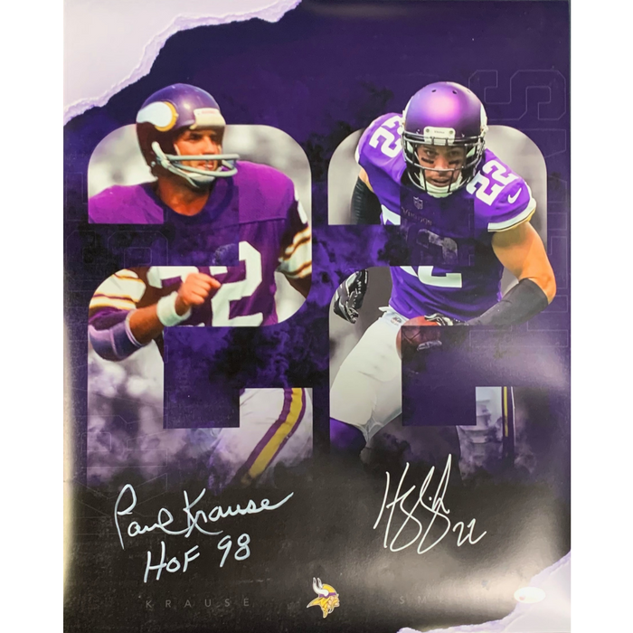 Harrison Smith & Paul Krause Dual Signed 16x20 Photo