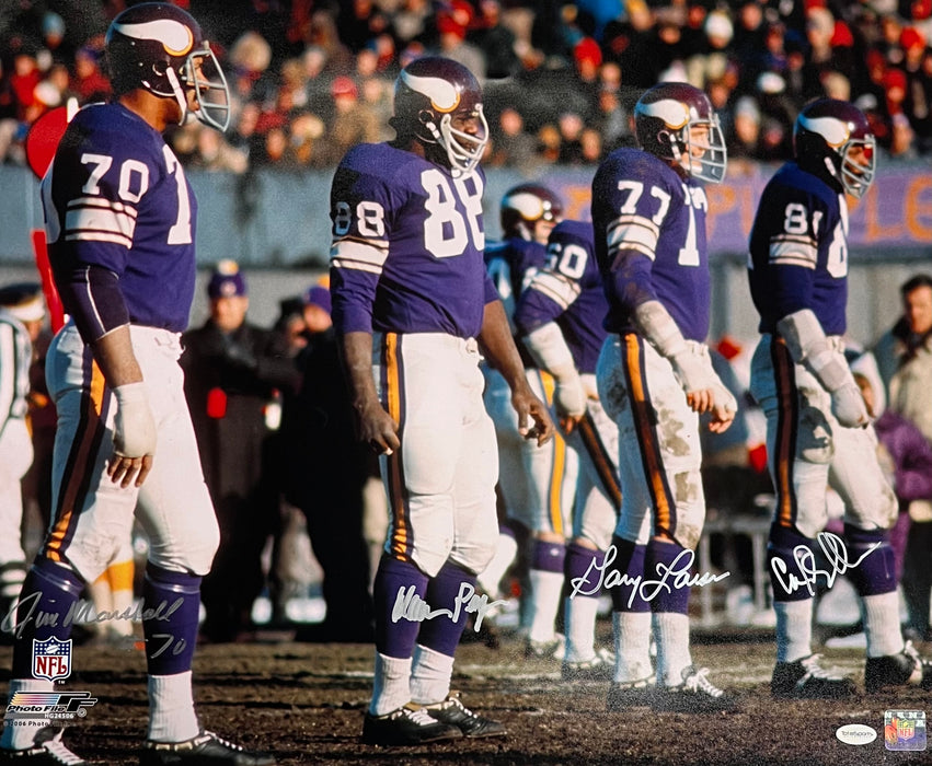 Purple People Eaters Signed 'Side View' 20 x 24 Photo #5 - Signed by Page, Eller, Marshall, and Larsen