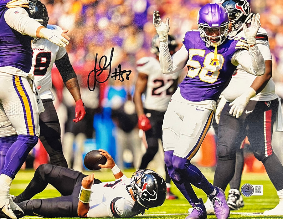 Jonathan Greenard #1 Celebrating Signed 11x14 Photo