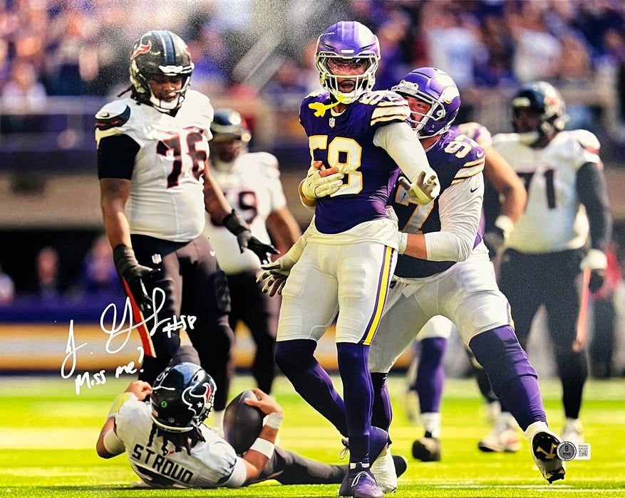 Jonathan Greenard #1 Signed 16x20 Photo w/ 'Miss Me?'