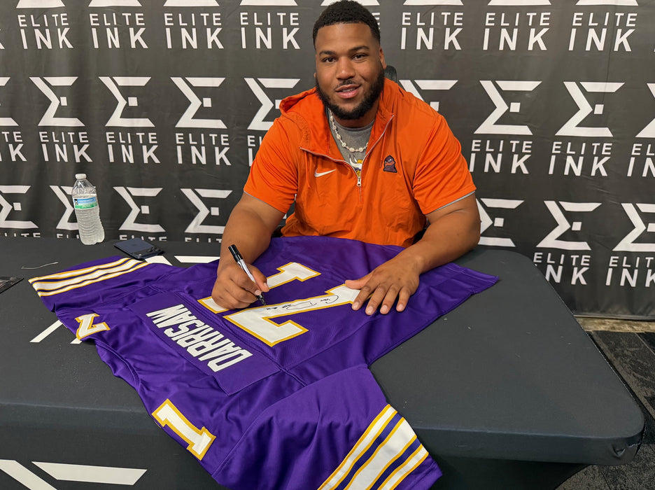 Christian Darrisaw Signed Throwback Player Football Jersey