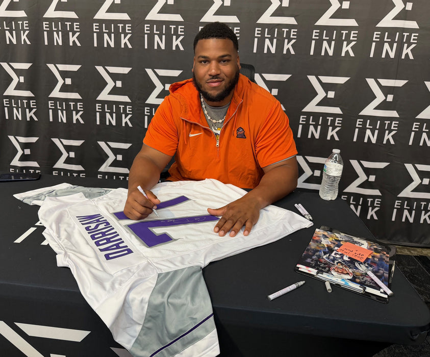 Christian Darrisaw Signed Whiteout Player Football Jersey