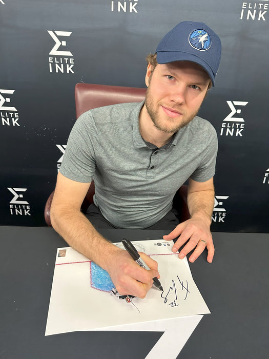 Filip Gustavsson White Jersey Signed 11x14 Photo