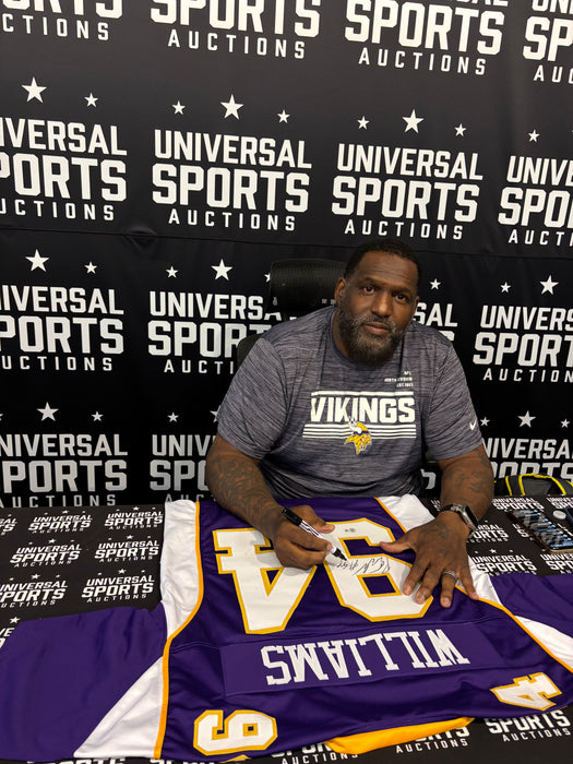 Pat Williams Signed Purple Player Football Jersey