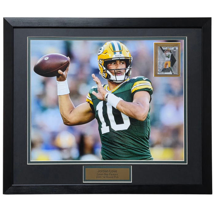 Jordan Love Professionally Framed 16x20 Rookie Card Display