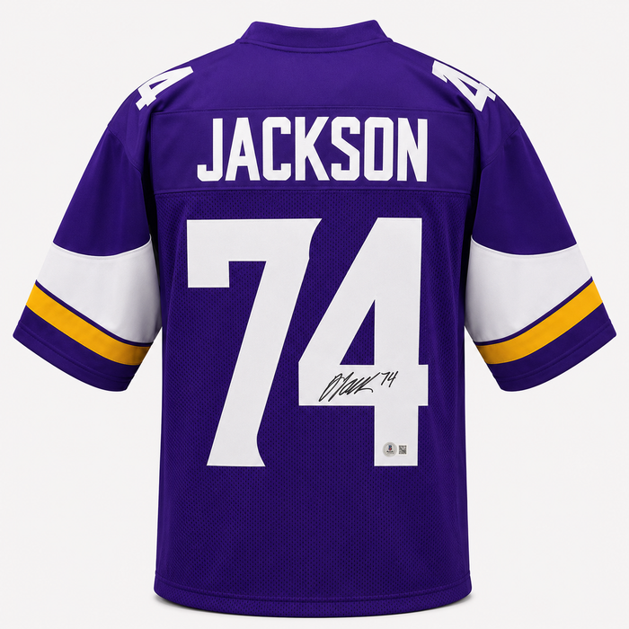 Donovan Jackson Signed Purple Player Football Jersey