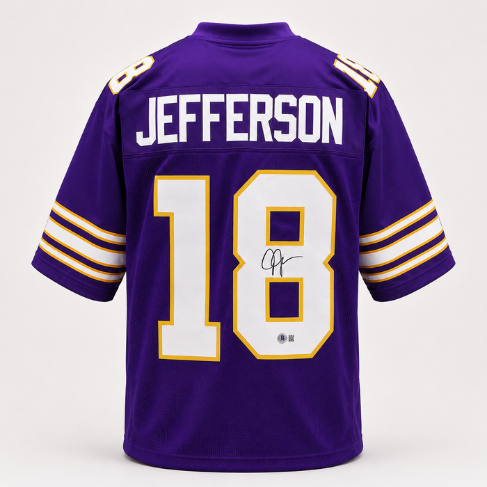 Justin Jefferson Signed Player Throwback Football Jersey