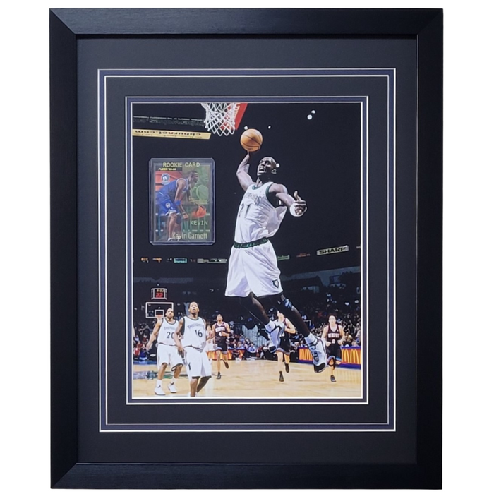 Kevin Garnett #2 Professionally Framed 11x14 Rookie Card Display