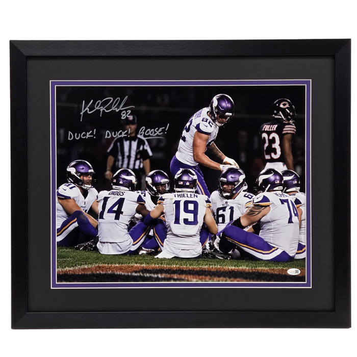 Kyle Rudolph Signed & Professionally Framed 16x20 Photo #2 w/ Inscription 'Duck! Duck! Goose!'