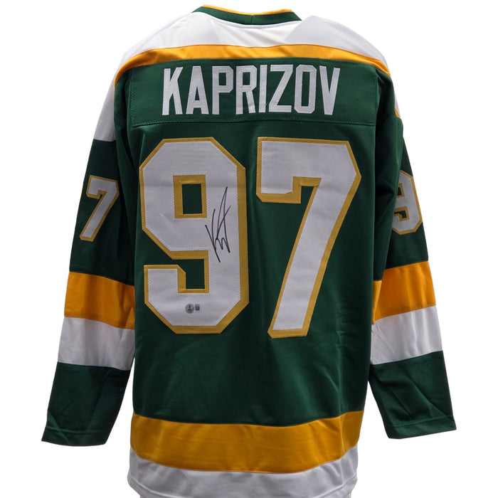 Kirill Kaprizov Signed Player Green Retro Hockey Jersey