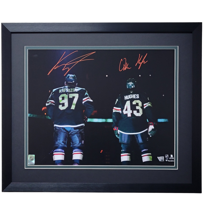 Kirill Kaprizov & Quinn Hughes Signed & Professionally Framed 16x20