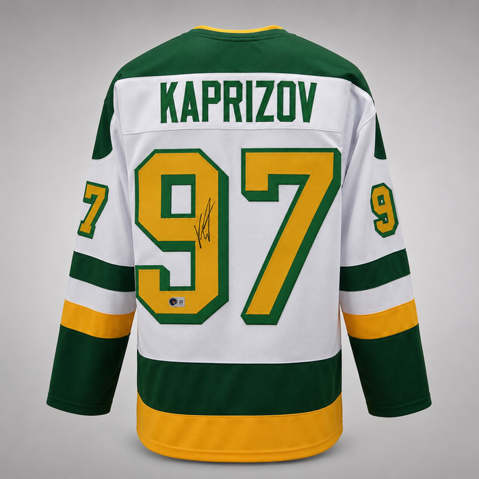 Kirill Kaprizov Signed White Retro Player Hockey Jersey
