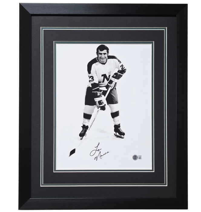 Lou Nanne Signed & Professionally Framed 'Black & White' 11x14 Photo