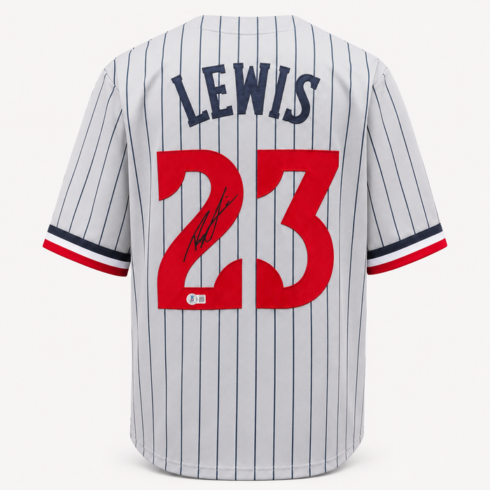 Royce Lewis Signed Pinstripe Player Baseball Jersey