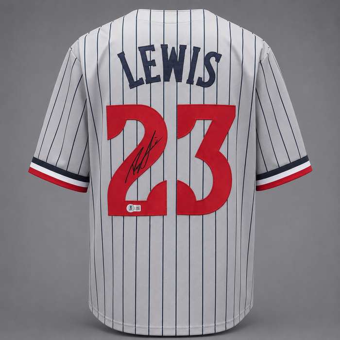 Royce Lewis Signed Pinstripe Player Baseball Jersey