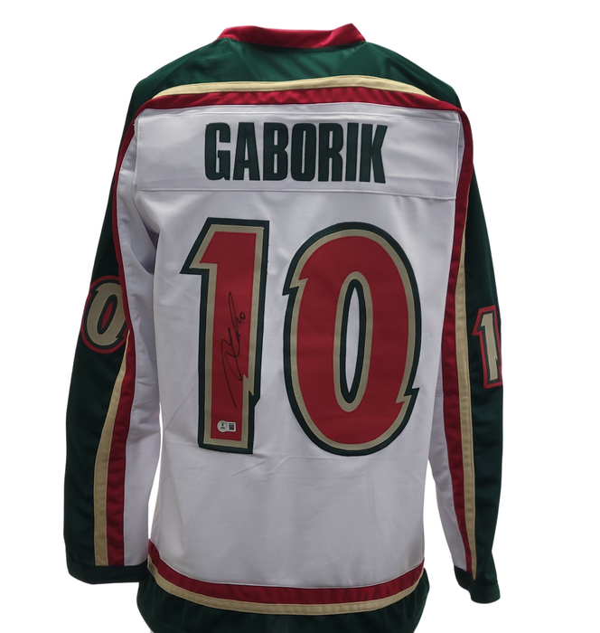 Marian Gaborik Signed White Player Hockey Jersey
