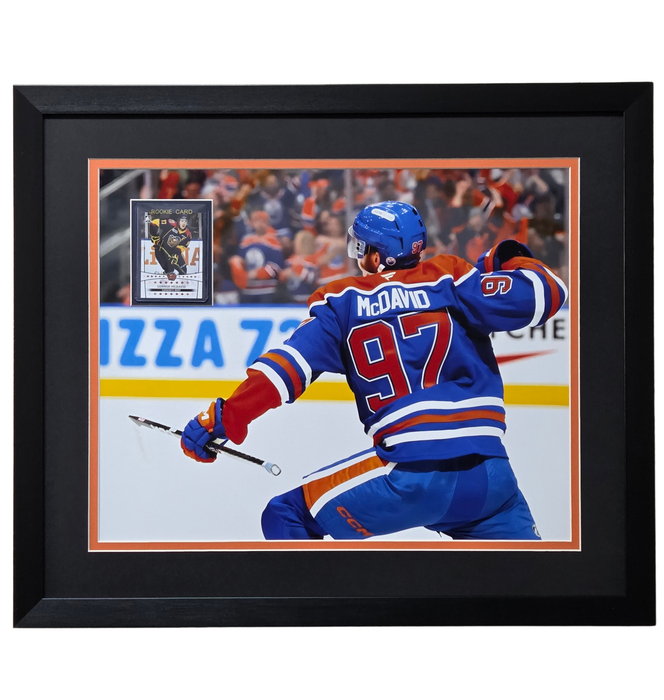 Connor McDavid Professionally Framed 16x20 Rookie Card Display