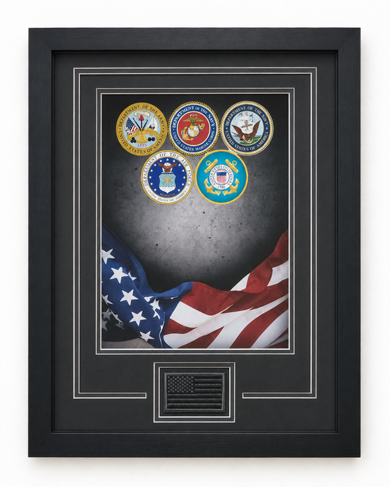 Salute to the Armed Forces Unsigned Professionally Framed 11x14 Display