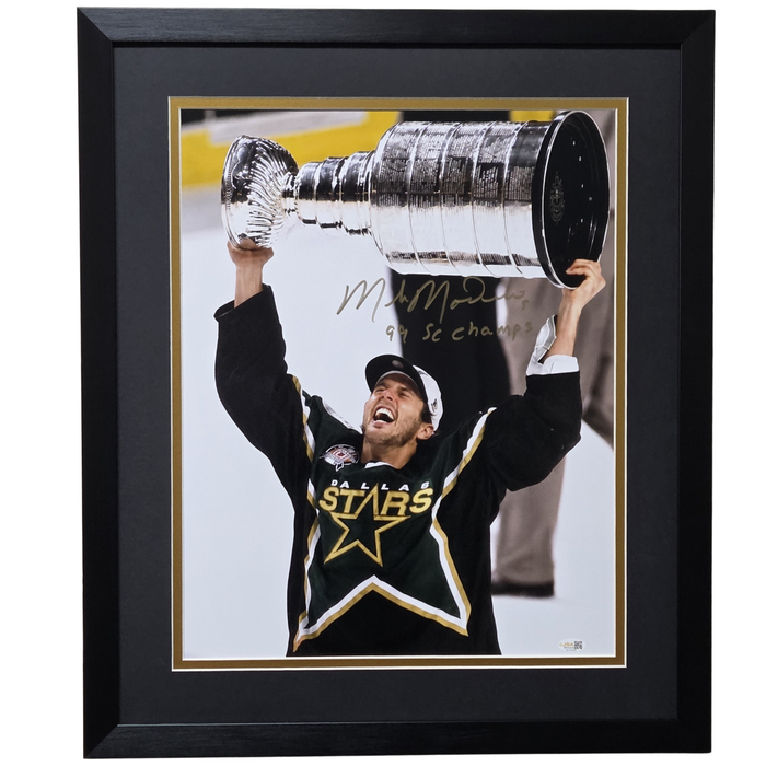 Mike Modano Signed & Professionally Framed 16x20 w/ '99 SC Champs'
