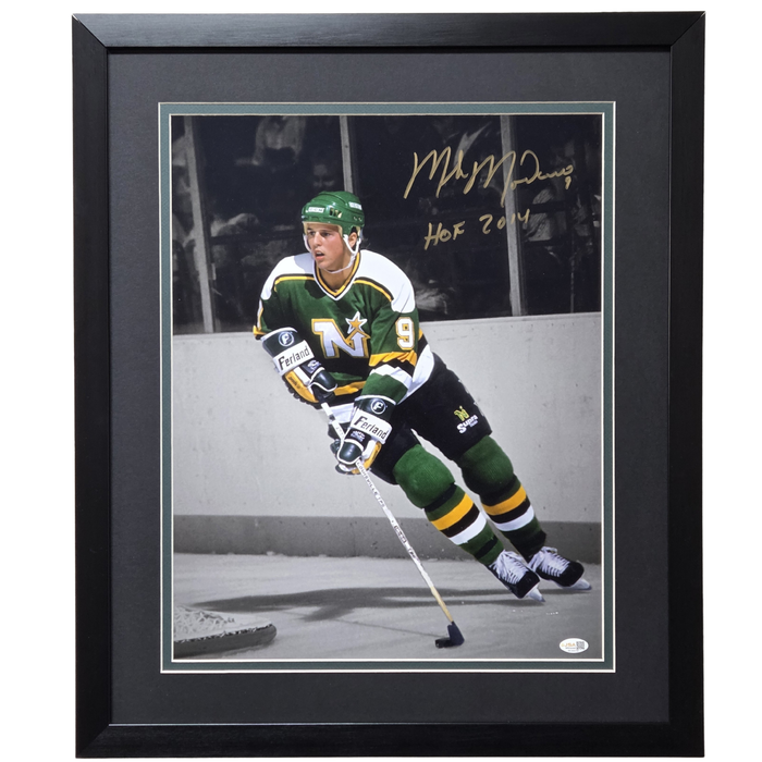 Mike Modano Signed & Professionally Framed 16x20 w/ 'HOF 2014'