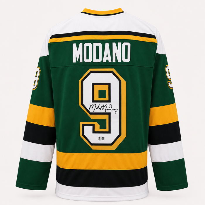 Mike Modano Signed Green Player Hockey Jersey