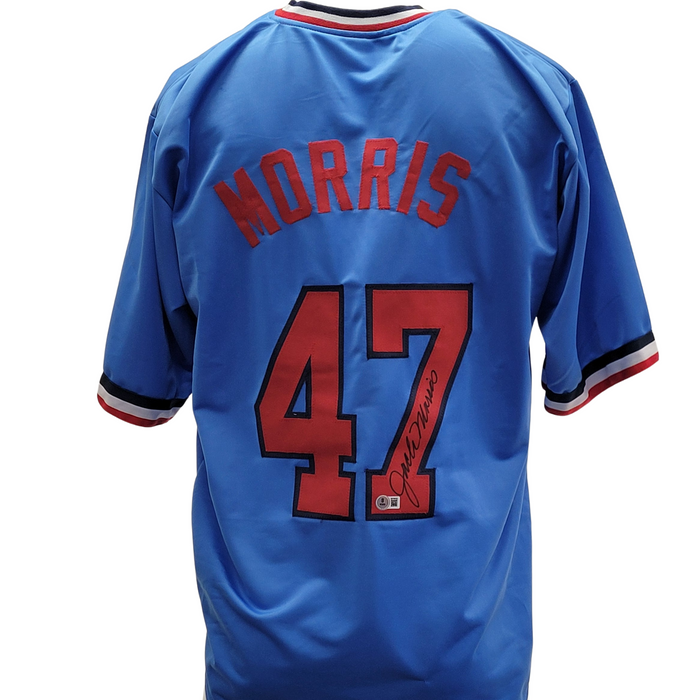 Jack Morris Signed Blue Player Jersey