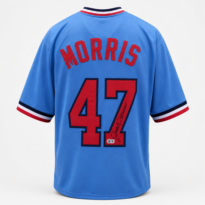 Jack Morris Signed Blue Player Jersey