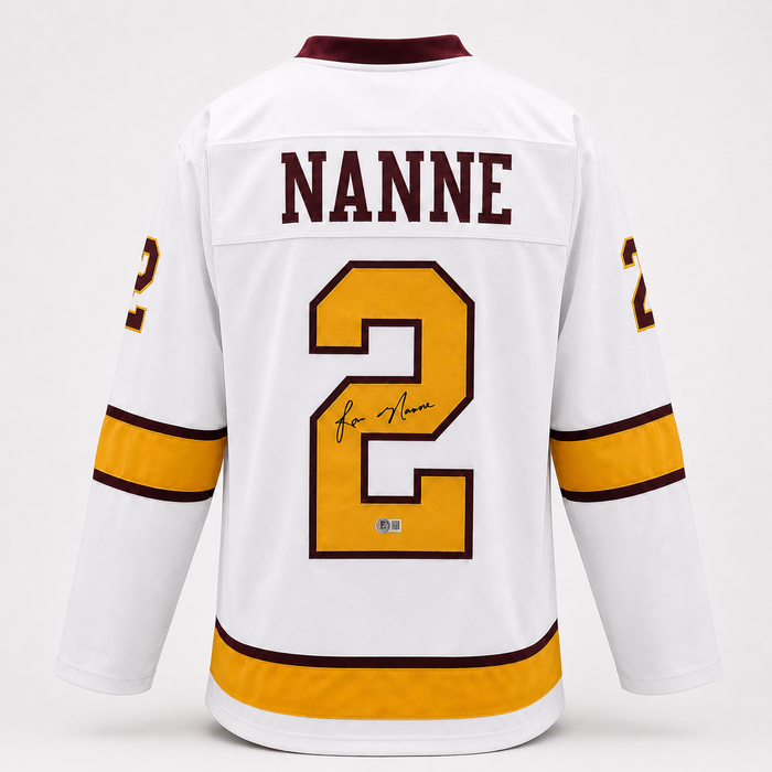 Lou Nanne Signed College Player Hockey Jersey