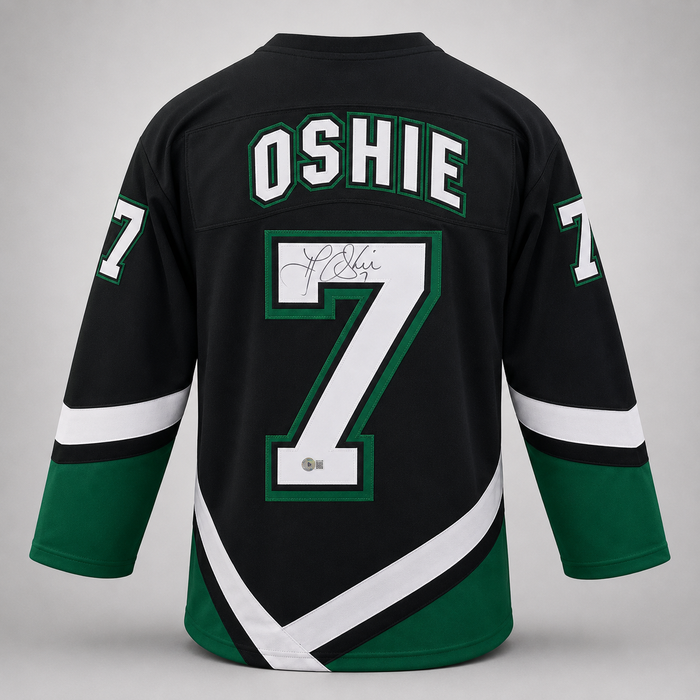 TJ Oshie Signed Black College Player Hockey Jersey