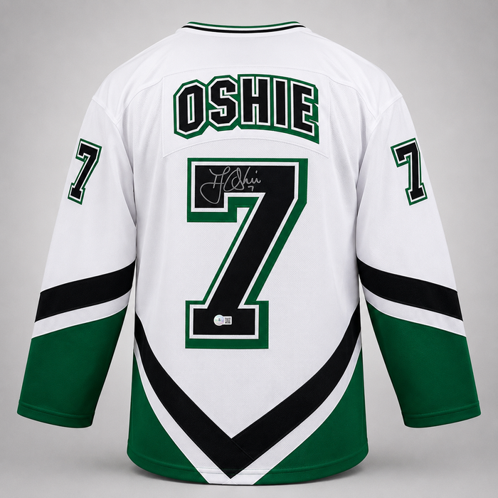 TJ Oshie Signed White College Player Hockey Jersey