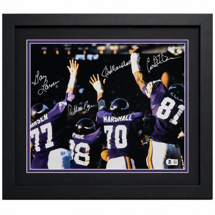 Purple People Eaters Signed & Professionally Framed 16x20 Photo #4