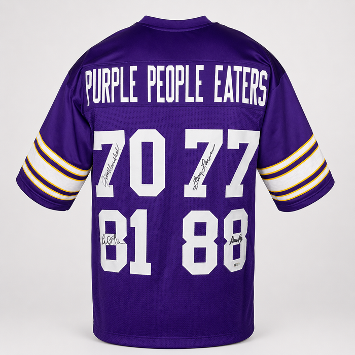 Purple People Eaters Signed Player Purple Football Jersey