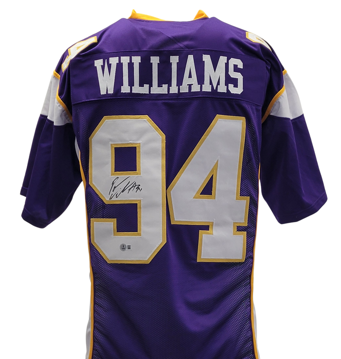 Pat Williams Signed Purple Player Football Jersey