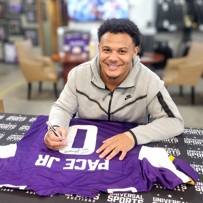 Ivan Pace Jr. #0 Signed Player Purple Football Jersey