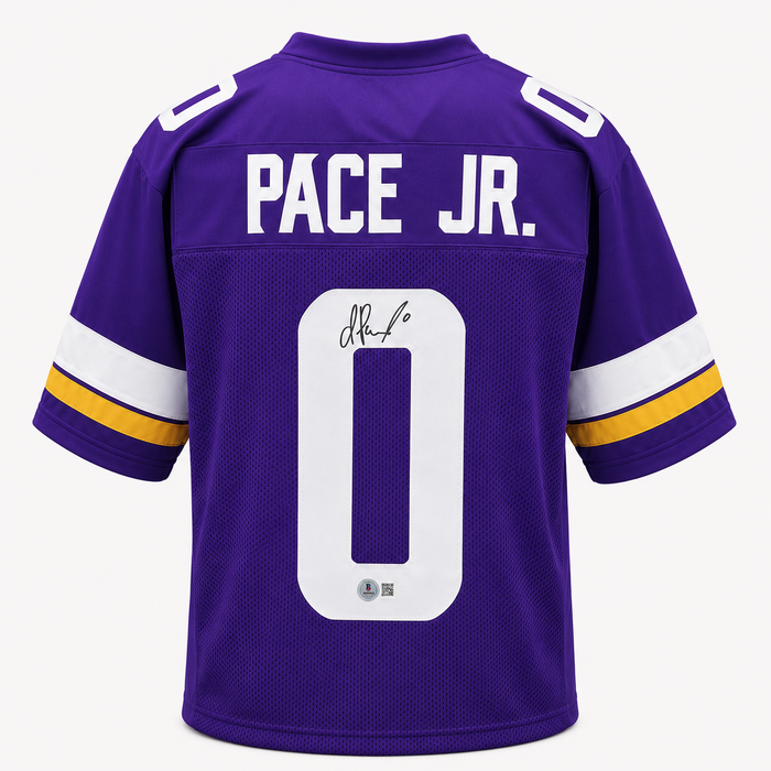 Ivan Pace Jr. #0 Signed Player Purple Football Jersey