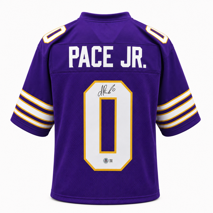 Ivan Pace Jr. #0 Signed Player Throwback Purple Football Jersey