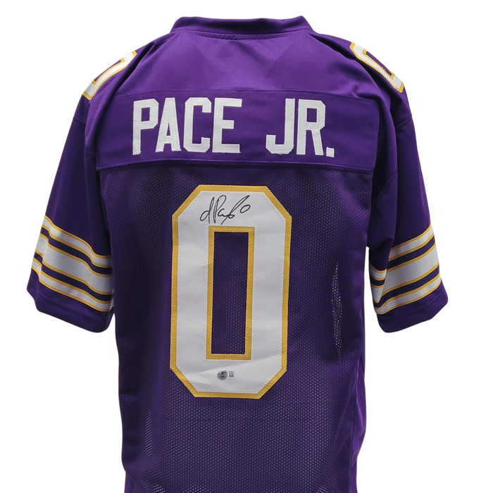 Ivan Pace Jr. #0 Signed Custom Throwback Purple Football Jersey