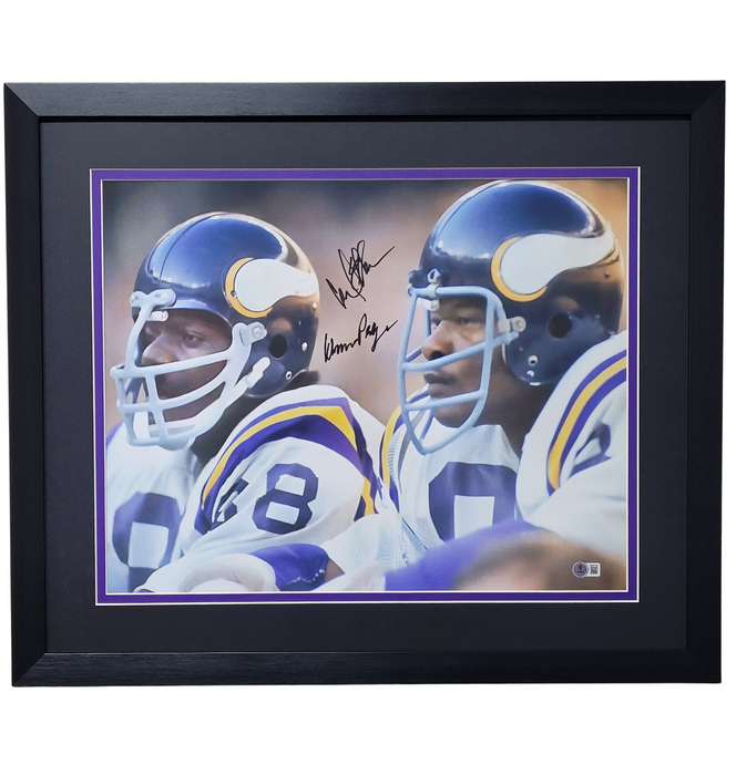 Alan Page and Carl Eller Dual Signed & Professionally Framed 16x20 Photo