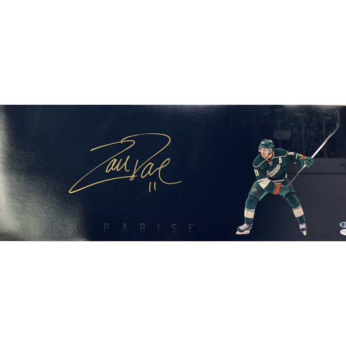 Zach Parise Signed 12x30 Panorama