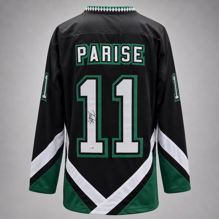 Zach Parise Signed Black Player College Hockey Jersey