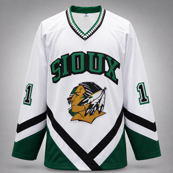 Zach Parise Signed White Player College Hockey Jersey