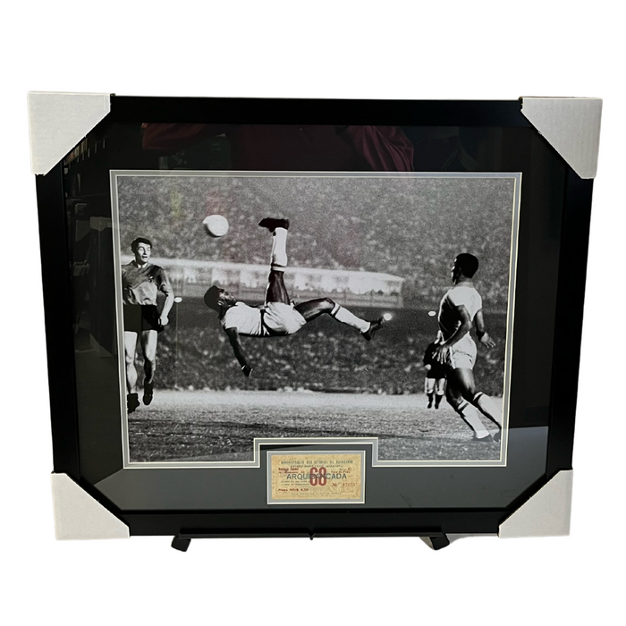 Pele Professionally Framed 16x20 Replica Ticket Display