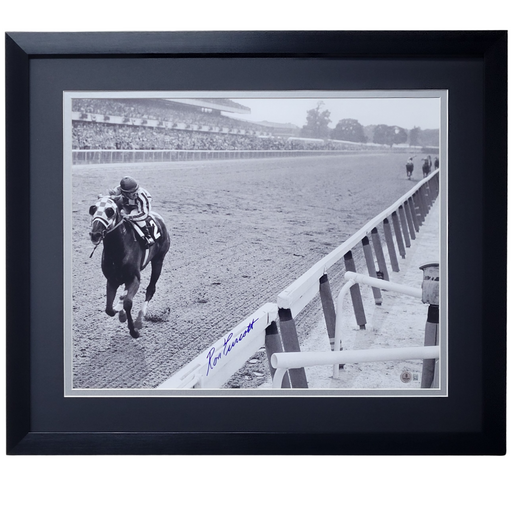 Ron Turcotte 'Secretariat' Signed & Professionally Framed 16x20 Photo w/ Horseshoe