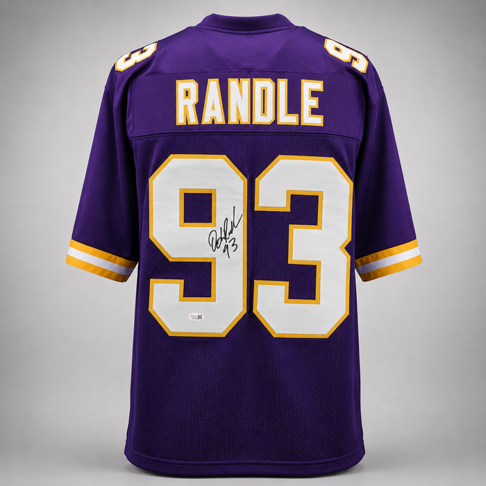 John Randle Signed Purple Throwback Player Football Jersey