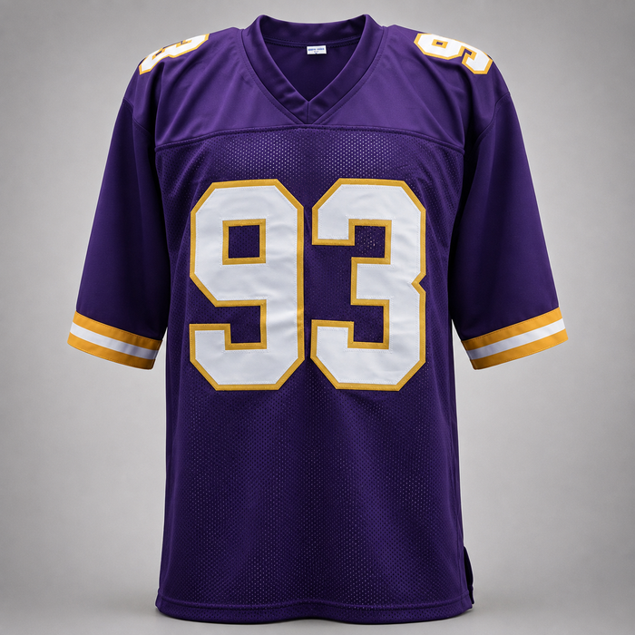 John Randle Signed Purple Throwback Player Football Jersey